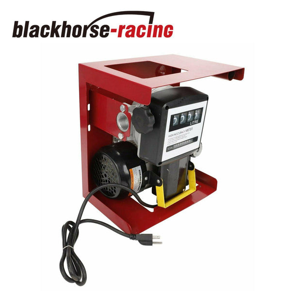 New 110V Electric Oil Fuel Diesel Gas Transfer Pump W/Meter 13' Hose Manual - www.blackhorse-racing.com