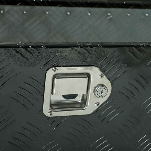 39"X13"X10"Black Aluminum Pickup Truck Trunk Bed Tool Box Underbody Storage+Lock