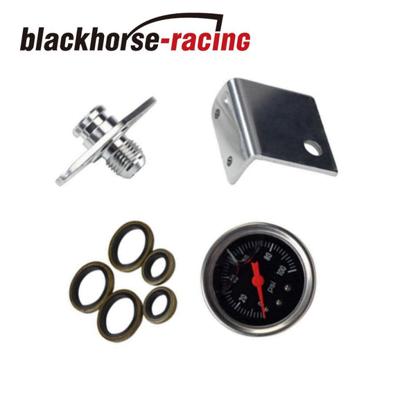 New Billet Fuel Pressure Regulator ,Gauge,Oil / Fuel Line,Fittings,Red,AN6 - www.blackhorse-racing.com