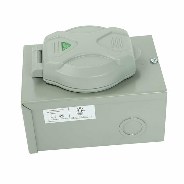 NEMA L5-30 3Prong 30Amp RV Power Generator Inlet Box 3750W Transfer Switch Iron - www.blackhorse-racing.com