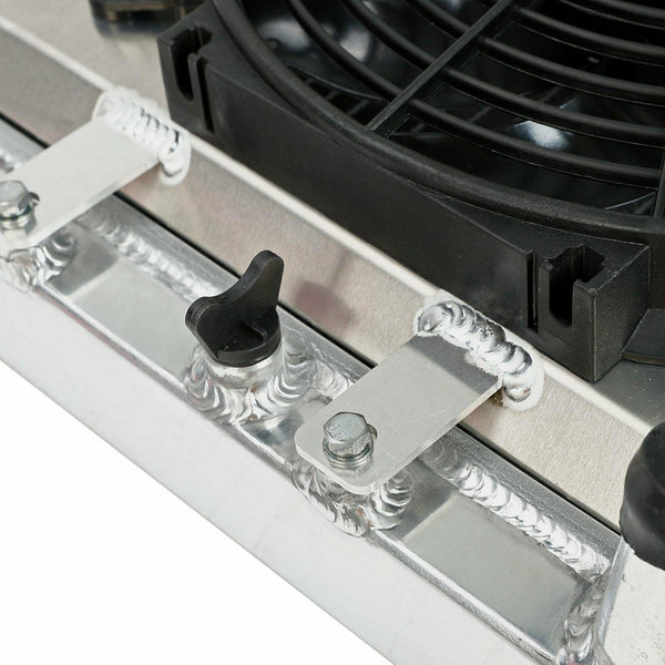 Aluminum 2 Row Racing Radiator + Fan Shroud Fit 92-00 Honda Civic /Acura Integra - www.blackhorse-racing.com