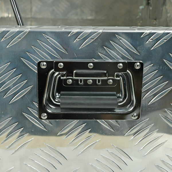 39"X13"X10" PICKUP TRUCK TRUNK BED TOOL BOX TRAILER STORAGE+LOCK CHROME ALUMINUM - www.blackhorse-racing.com