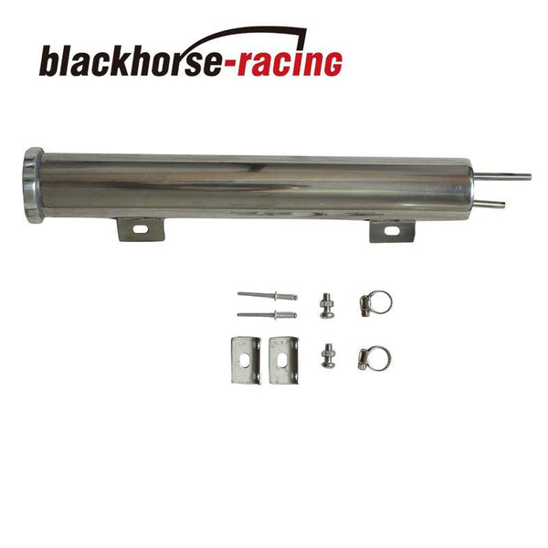 Universal use  2'' X13'' Polished STAINLESS STEEL Radiator Universal Overflow Tank - www.blackhorse-racing.com