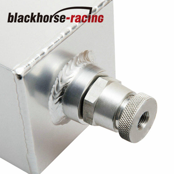 Aluminum 1L Oil Catch Can Reservoir Tank + Breather Filter Baffled 10AN Fitting - www.blackhorse-racing.com