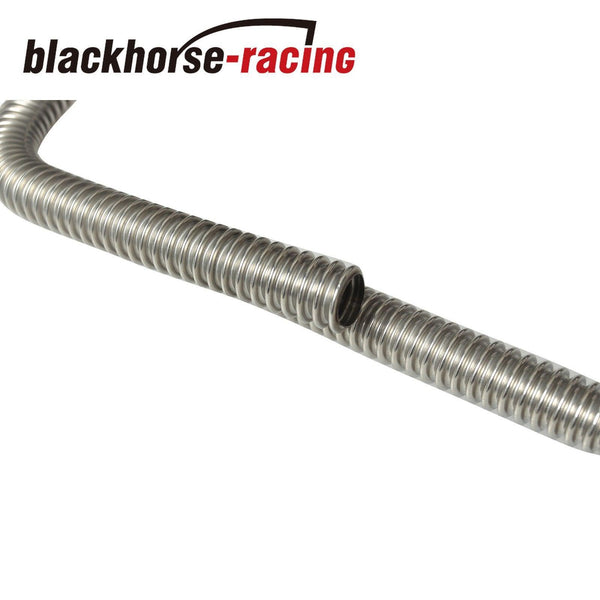 New 48'' Stainless Steel Radiator Hose Kits +44''Heater Hose Kits Universal Sliver - www.blackhorse-racing.com