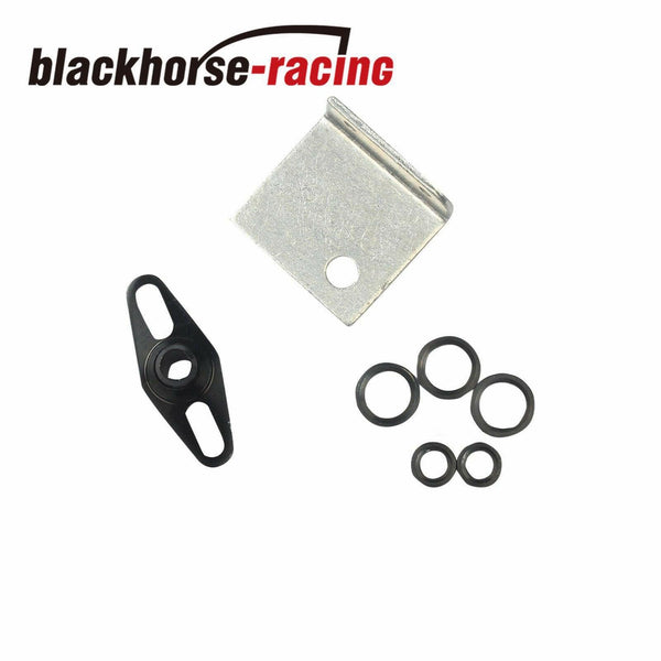 Black Adjustable Fuel Pressure Regulator Gauge Kit & AN 6 Fitting End Universal - www.blackhorse-racing.com