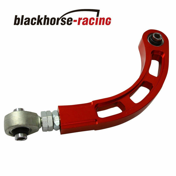 FOR MITSUBISHI LANCER 02-17 SPHERICAL BEARING ADJUSTABLE REAR CAMBER ARM KIT RED - www.blackhorse-racing.com