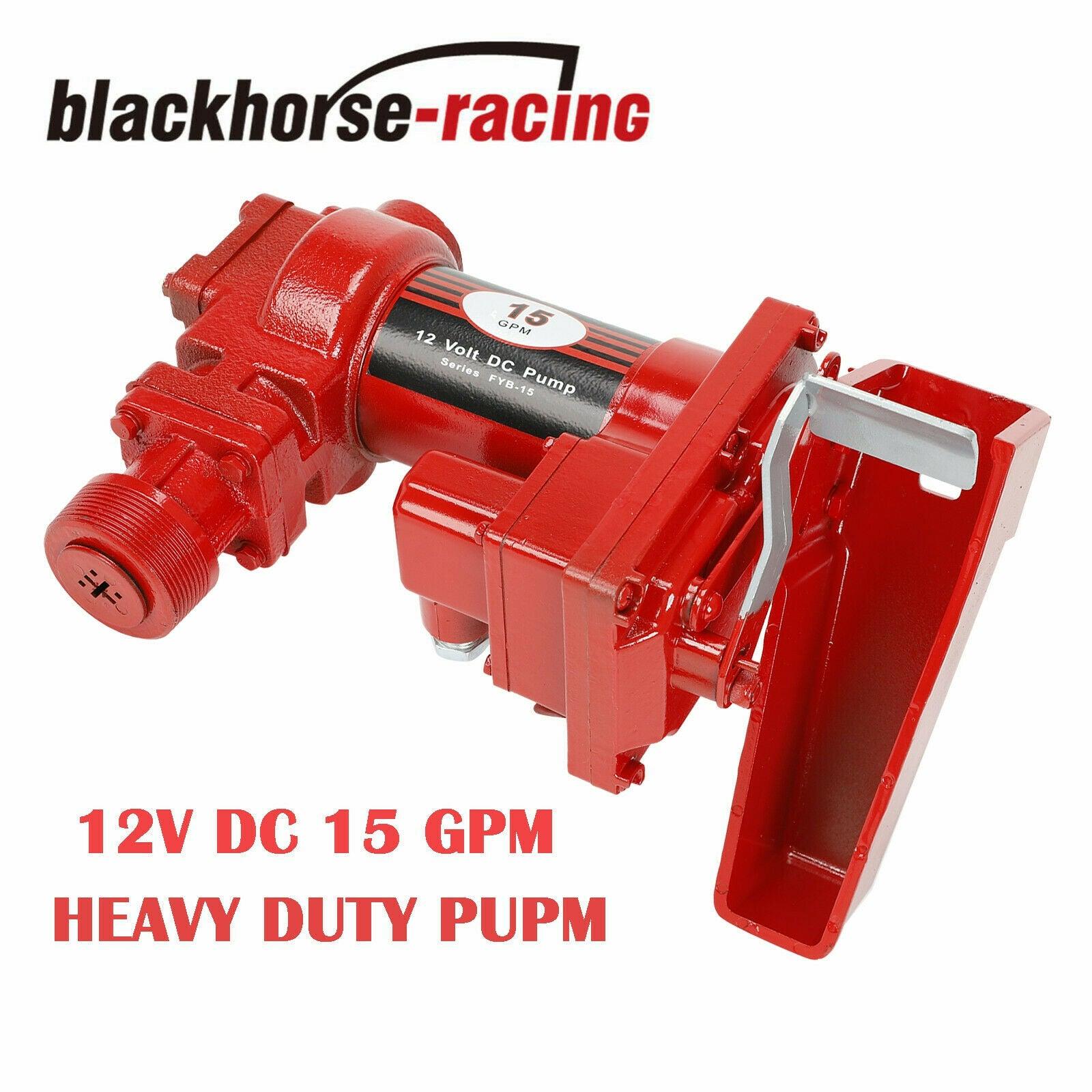 Heavy Duty Series FBY-15 12V DC Pump 15 GPM Rotary Vane Fuel Gas Transfer Pump - www.blackhorse-racing.com