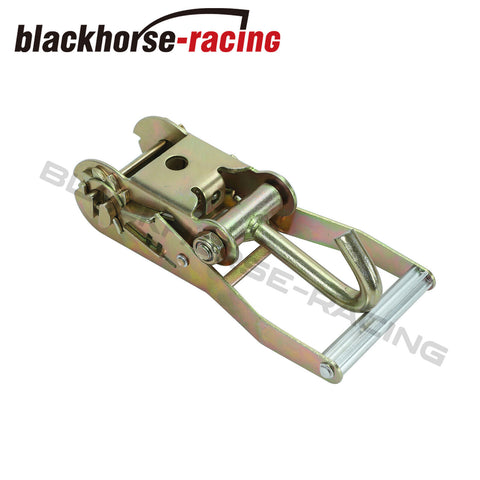 (4) 2" Inch Ratchet w/ Steel J-Hook Tie Down Hand Ratchet RV Tow Truck Trailer