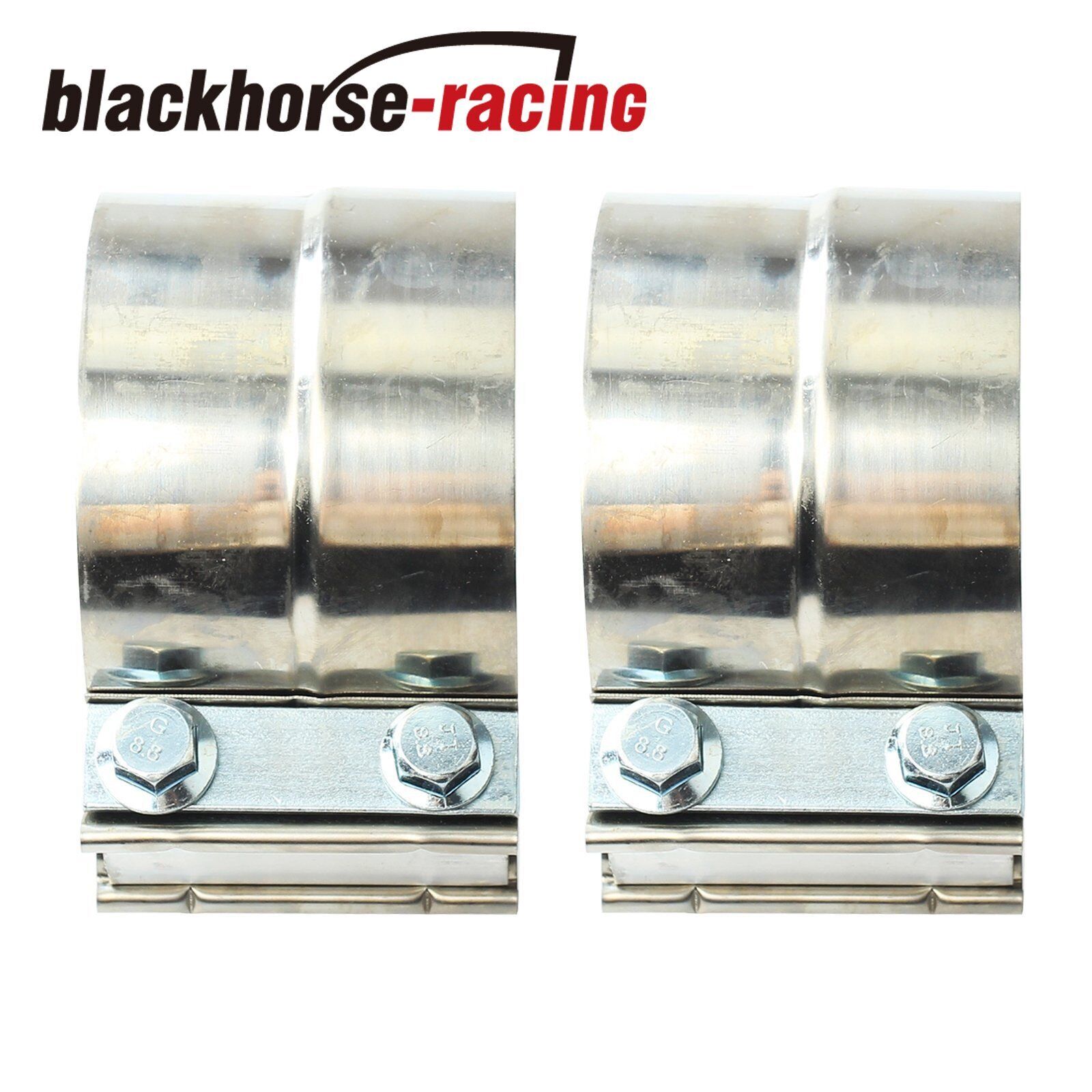 2PCS 3.5" 3 1/2 Stainless Band Step Clamps for Catback Manifolds T304