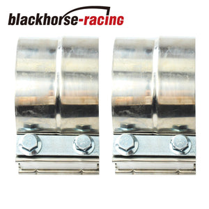 2PCS 3.5" 3 1/2 Stainless Band Step Clamps for Catback Manifolds T304