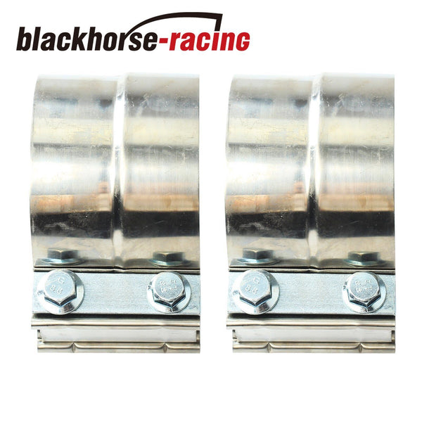 2PCS 3.5" 3 1/2 Stainless Band Step Clamps for Catback Manifolds T304