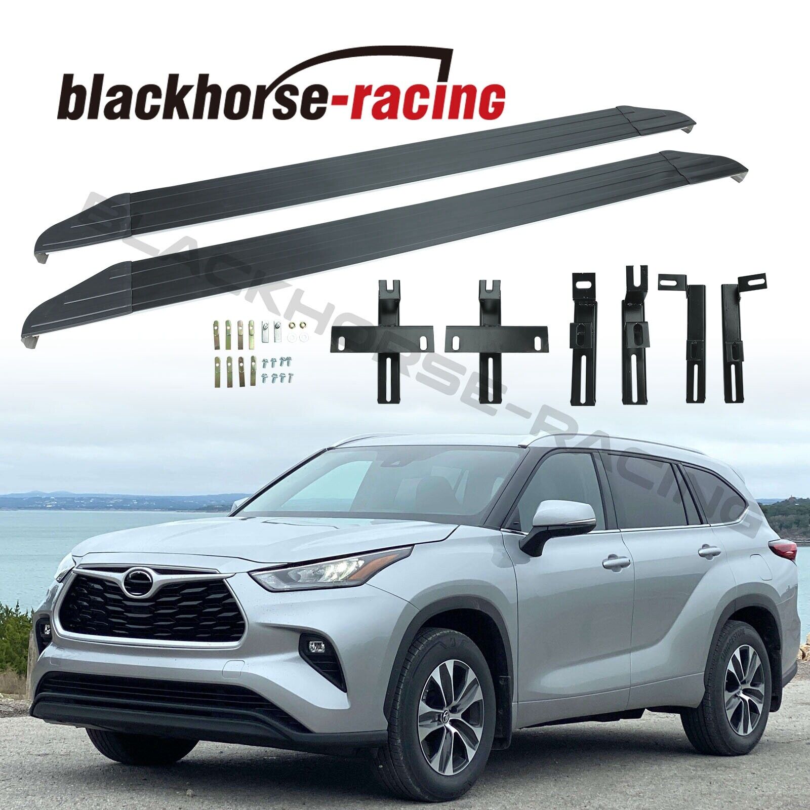 Running Boards for 2014-2019 Toyota Highlander Nerf Bars Side Steps 2015 2016