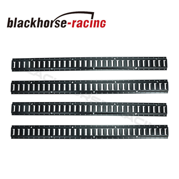 4 Pack 5' E Track Tie Down Rails System Power Coated E-Tracks for Cargo Trailers