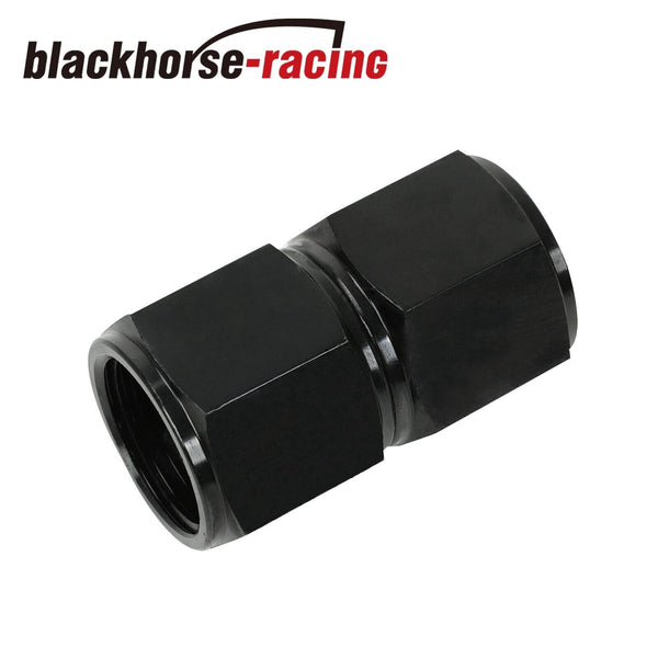 8 AN to -8 AN Straight Female Swivel Coupler Union Fitting Black