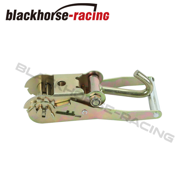 (8) 2" Inch Ratchet w/ Steel J-Hook Tie Down Hand Ratchet Heavy Duty Tow Truck