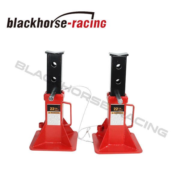 Pair of 22 Ton (44,000 lbs) Pin Type Jack Stands 1522A Red For Car Truck