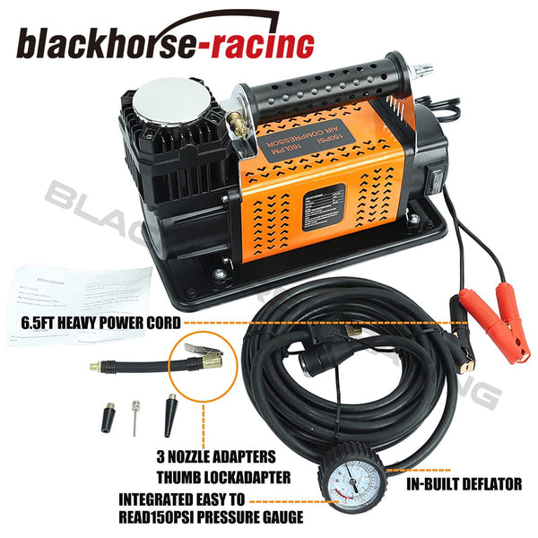 12V Portable 6.35CFM Air Compressor Kit For SUV Truck Car Air Pump Tire Inflator