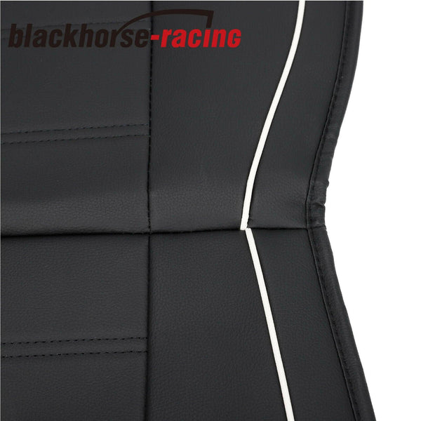 5D PU Leather Car SUV Seat Covers Universal Front Rear Deluxe Auto Cushion BLACK - www.blackhorse-racing.com