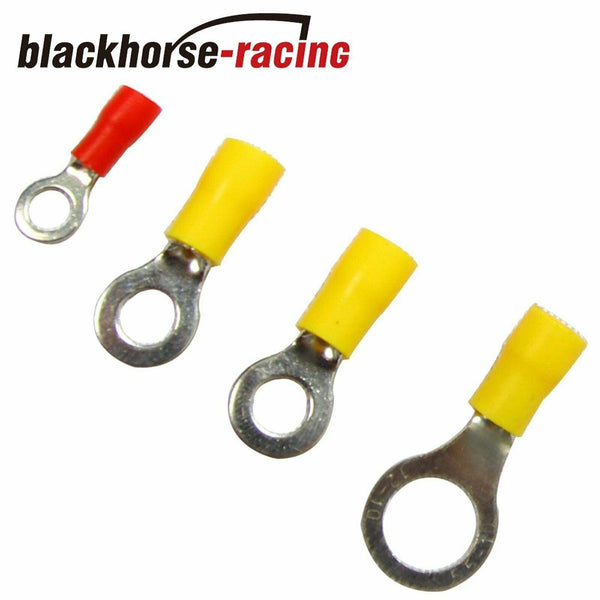 12'' Black Electric Radiator Fan High 1400+CFM Thermostat Wiring Switch Relay Kit - www.blackhorse-racing.com