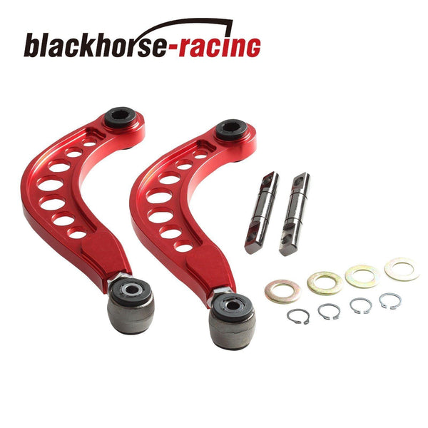 RED ANODIZED REAR UPPER CAMBER CORRECTION KIT FOR HONDA CIVIC 1.8L 2.0L 2006-15 - www.blackhorse-racing.com