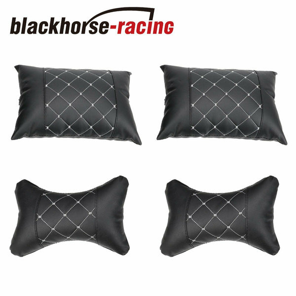 Universal 5-Seats Front + Rear Car Seat Cover Cushion Set Microfiber PU Leather - www.blackhorse-racing.com