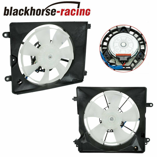 Fit 2012-15 Honda Civic 2013-17 Acura Pair A/C AC Condenser Radiator Cooling Fan - www.blackhorse-racing.com