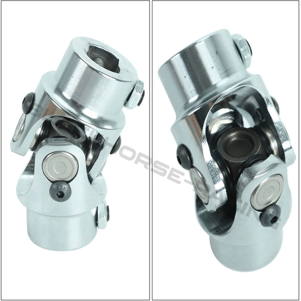 3/4" DD X 3/4" DD Stainless Steel Single Universal Steering Chrome U-Joint Shaft