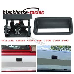 Tailgate Handle & Bezel for Chevy GMC CK 1500 2500 3500 Pickup Truck Black