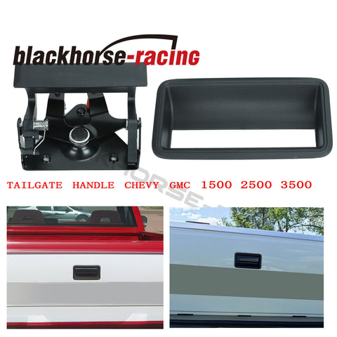 Tailgate Handle & Bezel for Chevy GMC CK 1500 2500 3500 Pickup Truck Black