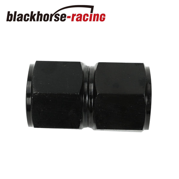 8 AN to -8 AN Straight Female Swivel Coupler Union Fitting Black