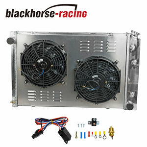 3 Row Radiator+Shroud Fan+Relay For 1973-1991 Chevy Blazer C/K Series GMC Pickup