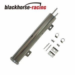 Universal use  2'' X13'' Polished STAINLESS STEEL Radiator Universal Overflow Tank - www.blackhorse-racing.com