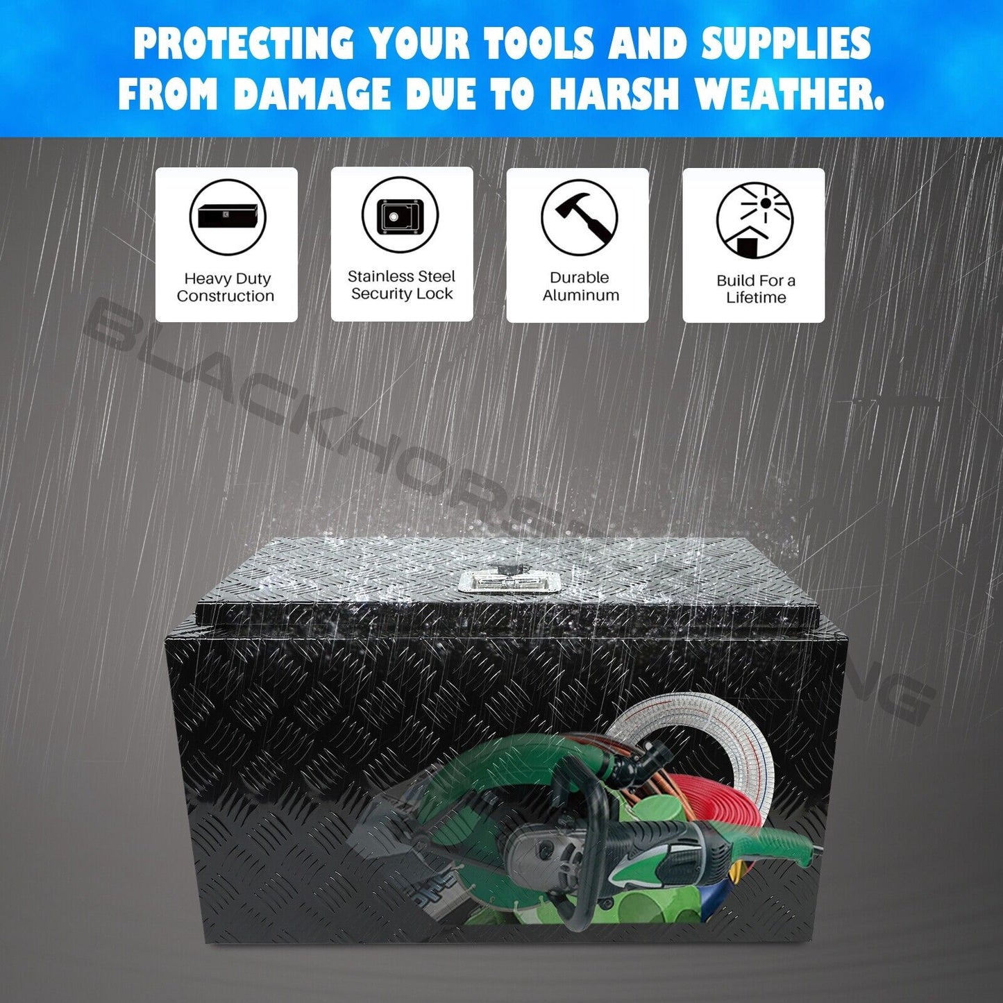 
                  
                    30" Truck Bed/Trailer Aluminum Tool Box pickup trunk Storage Black Pickup/ RV
                  
                