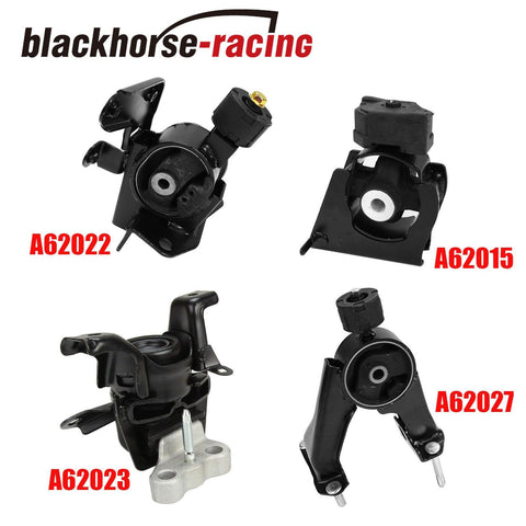 SET OF 4PCS ENGINE MOTOR & MOUNT SET FOR 09-13 TOYOTA COROLLA / MATRIX 1.8L AUTO - www.blackhorse-racing.com