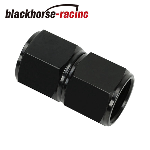 8 AN to -8 AN Straight Female Swivel Coupler Union Fitting Black