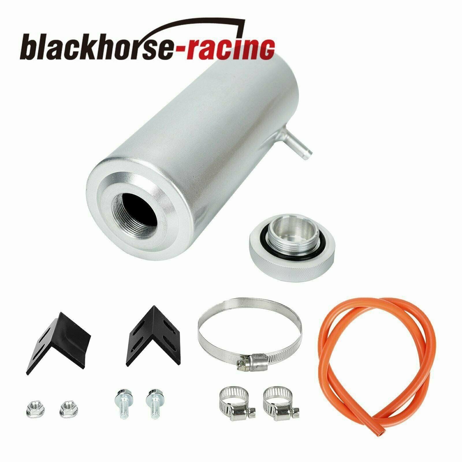 800ml Silver Radiator Coolant Universal Aluminum Catch Tank Overflow Reservoir - www.blackhorse-racing.com