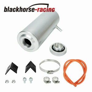 800ml Silver Radiator Coolant Universal Aluminum Catch Tank Overflow Reservoir - www.blackhorse-racing.com