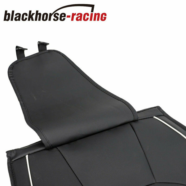 5D PU Leather Car SUV Seat Covers Universal Front Rear Deluxe Auto Cushion BLACK - www.blackhorse-racing.com