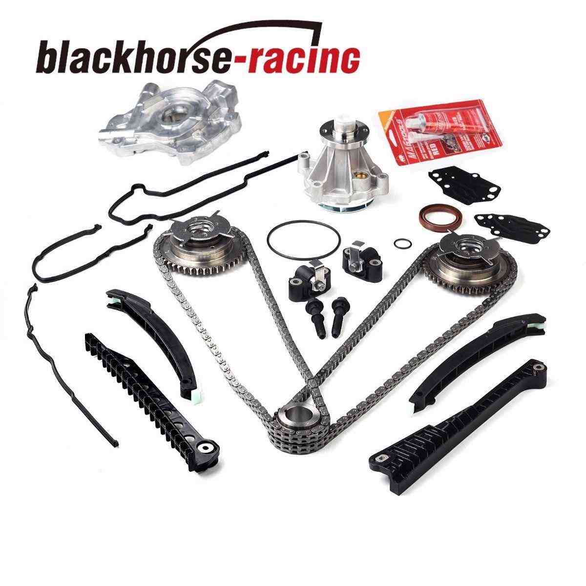 BLACKHORSE-RACING Timing Chain Kit Cam Phaser Oil Water Pump Fits Lincoln 5.4 V3 - www.blackhorse-racing.com