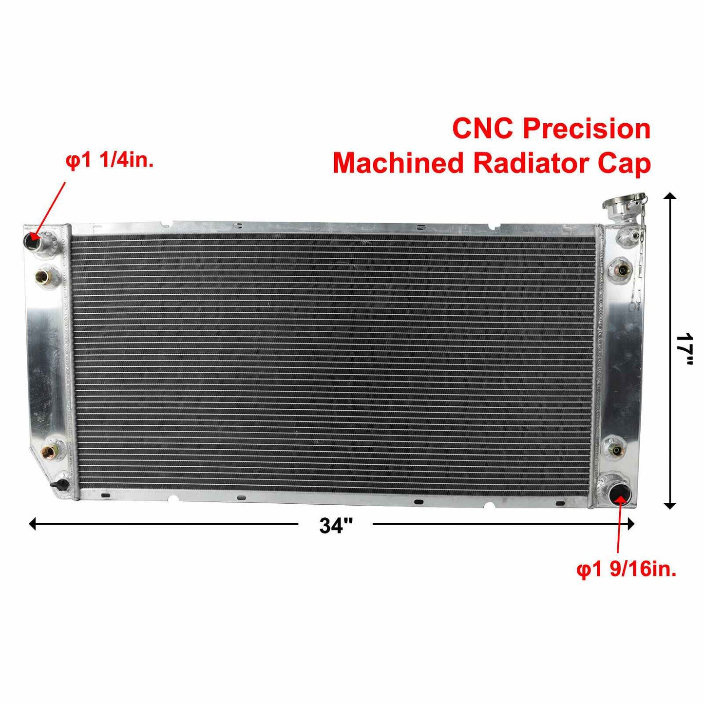 
                  
                    3 Row Aluminum Core Radiator For Truck 88-00 Chevy C K 1500 2500 3500 5.7L V8
                  
                