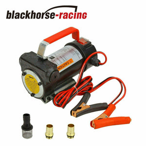 Electric Fuel Transfer Pump 12V DC Fit Diesel Kerosene Oil Commercial Auto - www.blackhorse-racing.com
