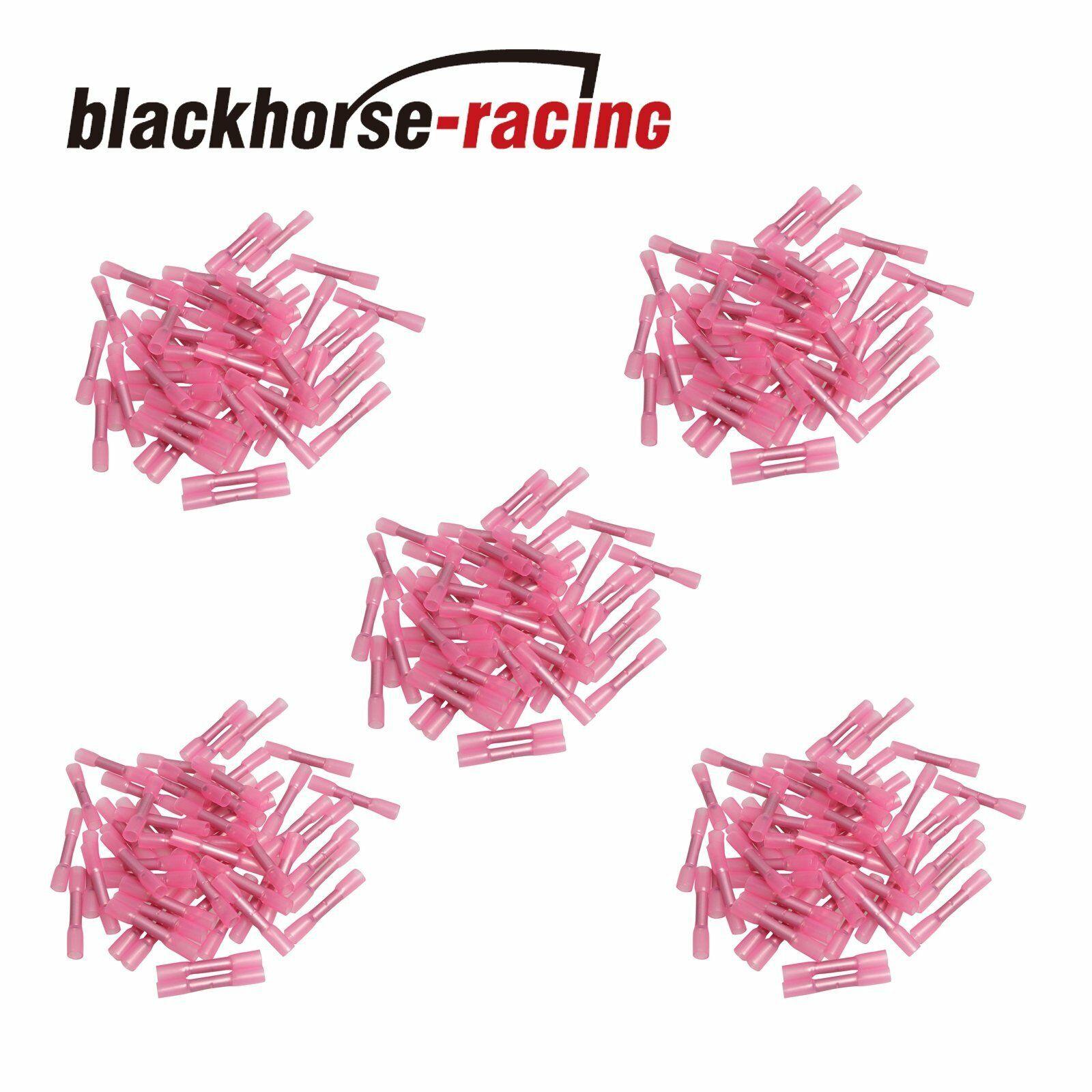 500X Red 18-22 Gauge Heat Shrink Butt Wire Connectors Crimp Terminals New - www.blackhorse-racing.com