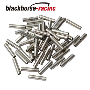 100Pcs 22-18 Ga. NON-INSULATED SEAMLESS BUTT WIRE CONNECTOR UNINSULATED Sliver - www.blackhorse-racing.com