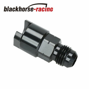Aluminum -6AN AN6 to 5/16 Female GM Quick Connect Fuel Adapter Fitting w/ Thread - www.blackhorse-racing.com