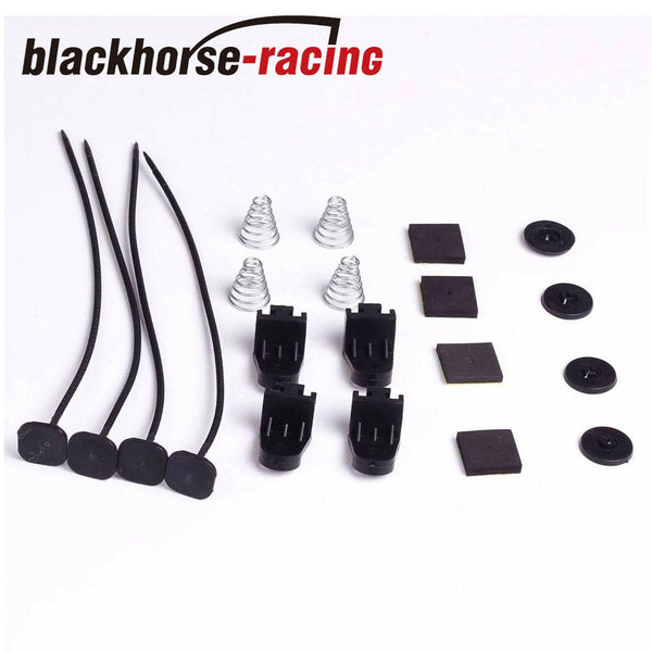 12'' Black Electric Radiator Fan High 1400+CFM Thermostat Wiring Switch Relay Kit - www.blackhorse-racing.com