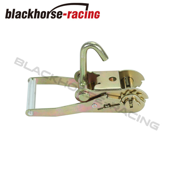 (8) 2" Inch Ratchet w/ Steel J-Hook Tie Down Hand Ratchet Heavy Duty Tow Truck