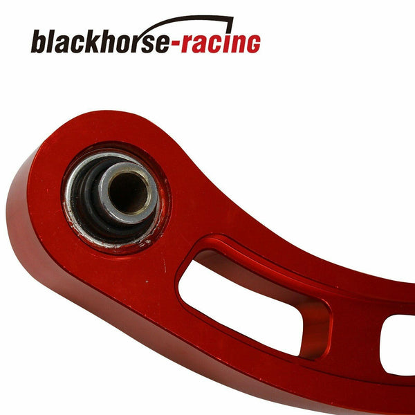 FOR MITSUBISHI LANCER 02-17 SPHERICAL BEARING ADJUSTABLE REAR CAMBER ARM KIT RED - www.blackhorse-racing.com