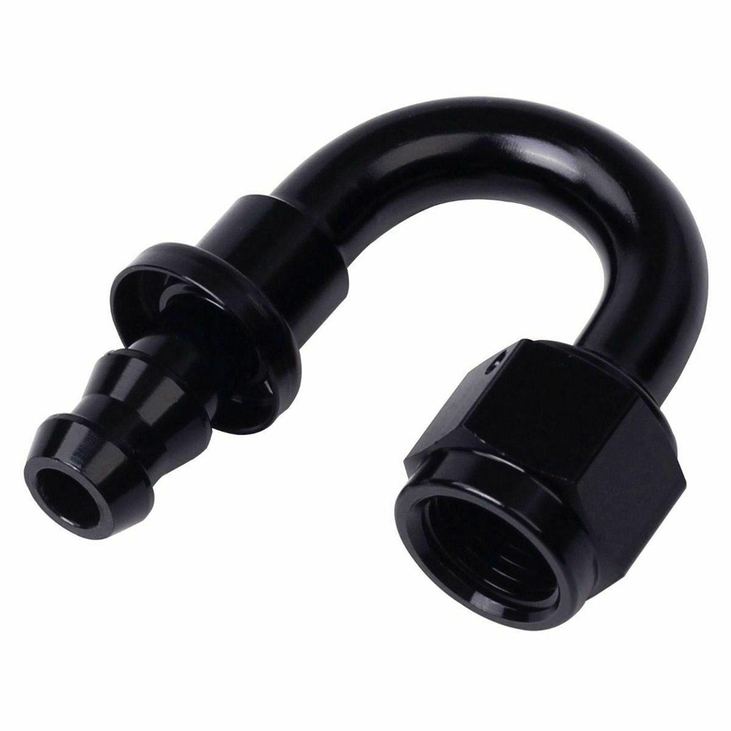 
                  
                    2PC Black AN 6 180 Degree Aluminum Push on Oil Fuel Line Hose End Fitting 6-AN - www.blackhorse-racing.com
                  
                