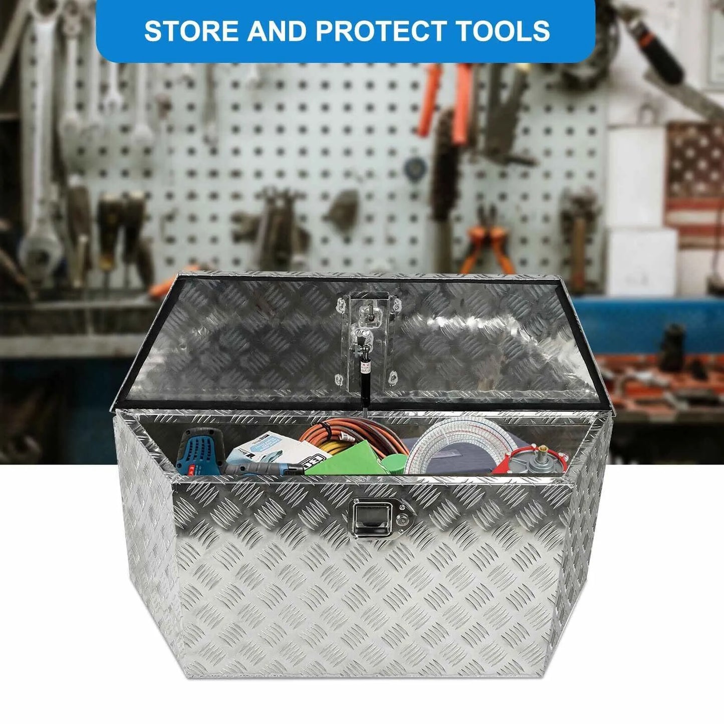 
                  
                    49"X15"X18.5" Heavy Duty Aluminum Truck Pickup Storage Tool box Lock Underbody
                  
                